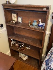 Four Section Oak Barrister Bookcase