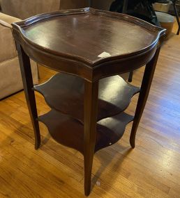 Mahogany Three Tier End Table