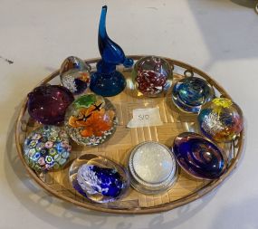 Group of Art Glass Paper Weights