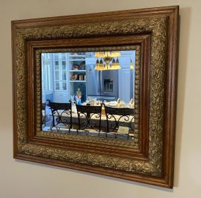 Vintage Oak Framed Wall Mirror