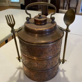 Turkish Brass Tiffin/Lunch Box Pail