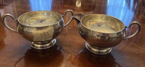 Frank M. Whiting Weighted Sterling Sugar and Creamer