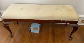 Vintage Cherry Queen Anne Bench