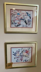 Two Framed Walter Anderson Print Posters of Birds