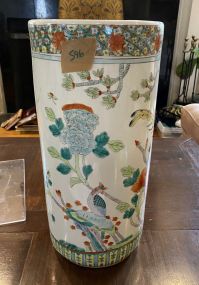 Modern Porcelain Floral Design Umbrella Stand