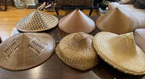 6 Asian Straw/Weaved Hats