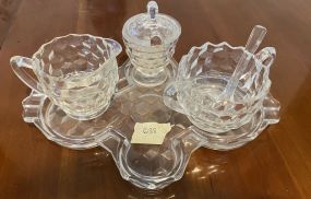 Fostoria American Clear Condiment Tray