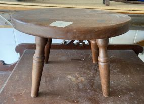 Primitive Style Milking Stool Oak Stool