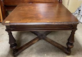 Antique Mahogany Square Foyer/Dining Table