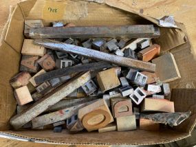 Collection of Wood Letter Printer Blocks