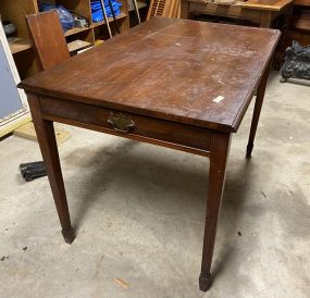 Vintage Hepplewhite Mahogany Library Table