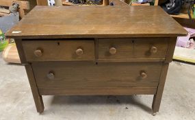Victorian Style Oak Low Boy Dresser