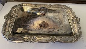 Silver Plate Glass lined Serving Dish