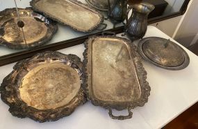 Group of Silver Plate Serving Pieces