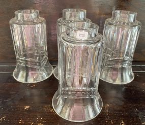 Four Heavy Glass Lamp Shades