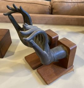 Pair of Contemporary Pottery Hand Bookends