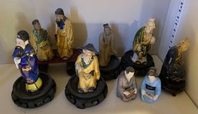 Group of Chinese Mudmen Pottery Figurines