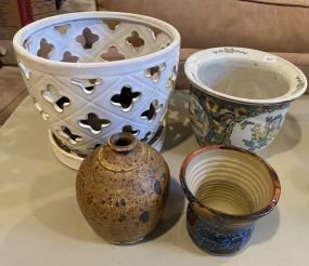 Four of Pottery Vases and Planters