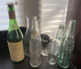 Group of Vintage Glass Bottles