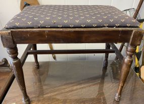 Vintage Mahogany Vanity Stool