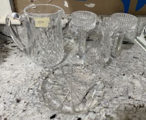 Group of Heavy Glass Serving Pieces