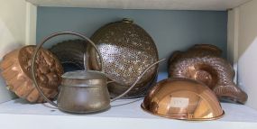 Vintage Brass Molds, Swifter, and Pitcher