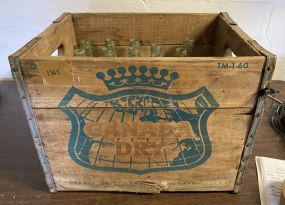 Canada Dry Old Crate with Vintage Coke Bottles