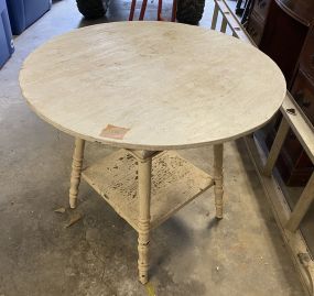 Vintage Painted Round Lamp Table