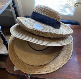 Four Ladies Straw Outdoor Hats