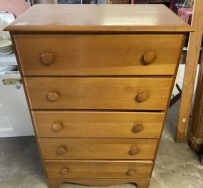 Late 20th Century Maple Chest of Drawers