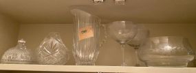 Group of Etched and Pressed Glassware