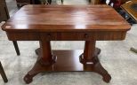 Early 1900's Mahogany Empire Library Table