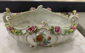 Dresden Porcelain Footed Bowl