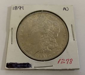 1891 Morgan Silver Dollar