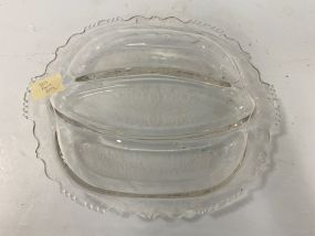 Vintage Floral Divided Bowl