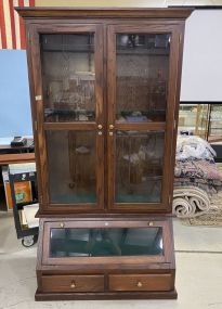 Large Oak 12 Gun Cabinet