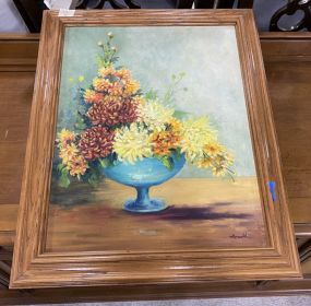 Signed Arnold Still Life of Flower Vase