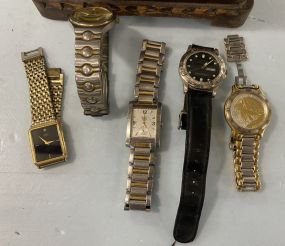 Wood Trinket Box with Men's Watches