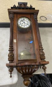 Vintage Mahogany Wall Clock