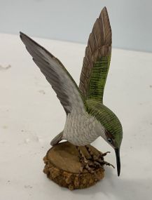 Hand Crafted Wood Carved Humming Bird