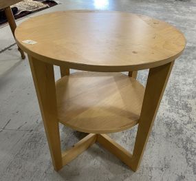 IKEA Mid Century Style Round Lamp Table