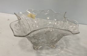 Rosepoint Glass Footed Bowl