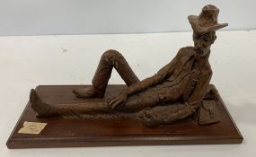 Resin Sculpture of Cowboy