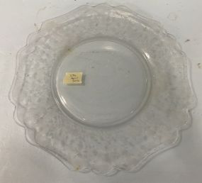 Rosepoint Style Glass Serving Plate