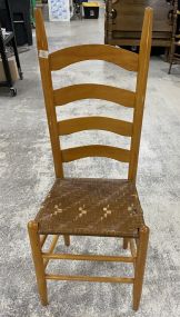 Maple Colonial Primitive Style Ladder Back Chair