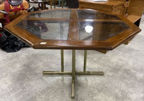 Late 20th Century Glass Top Pedestal Table