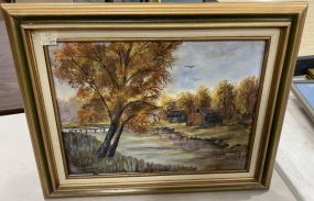 Signed Richeson Folk Art Painting