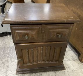 Late 20th Century Oak Finish Nightstand