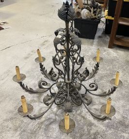 Large Ornate Metal Light Fixture