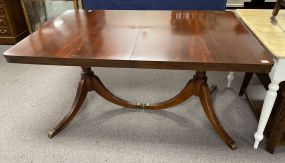 Vintage Duncan Phyfe Mahogany Double Pedestal Dining Table